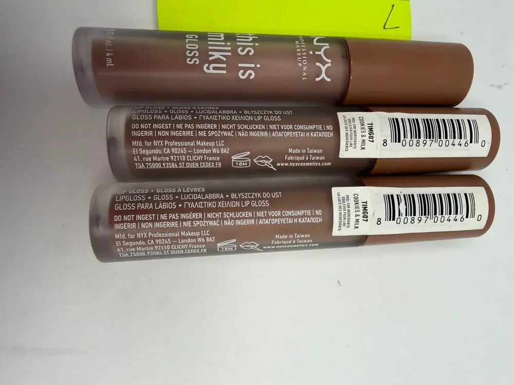 NYX This Is Milky Gloss Cookies & Milk Milk The Coco Lip Gloss Lot of 3 NEW